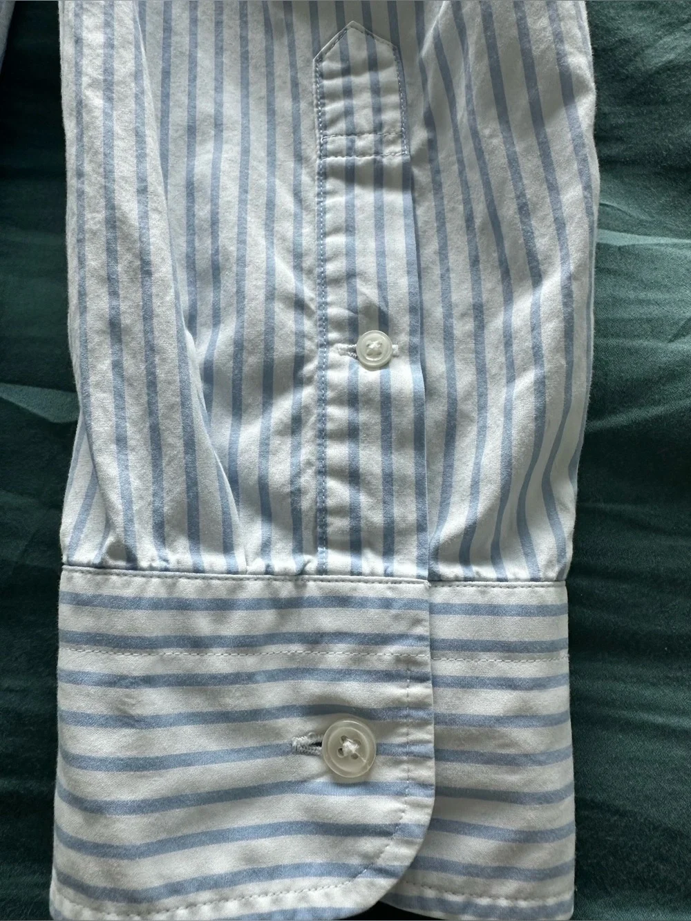 J.Crew Ludlow 120’s 2-Ply Dress Shirt Men’s XL Blue White Striped 100% Cotton